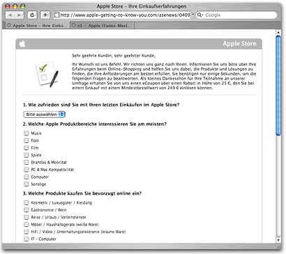 Apple Umfrage