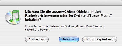 Screenshot iTunes Datei l&ouml;schen