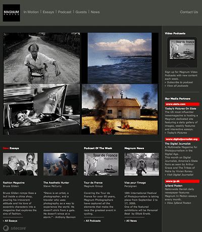 Screenshot Magnum Website