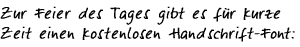 Handschrift-Font