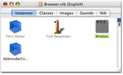 Screenshot Interface Builder