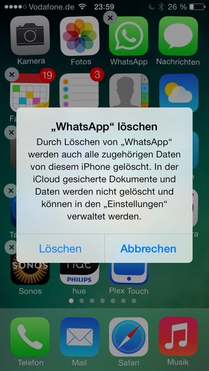 Whatsapp löschen